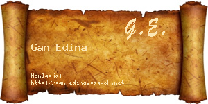 Gan Edina névjegykártya